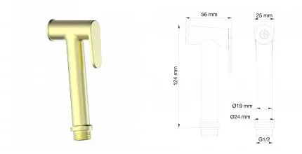 Лейка для гигиенического душа WONZON & WOGHAND, Брашированное золото (WW-88PQ01-BG) · Wonzon & Woghand, WW-88PQ01-BG Лейка для гигиенического душа WONZON & WOGHAND, Брашированное золото (WW-88PQ01-BG) · Wonzon & Woghand, WW-88PQ01-BG