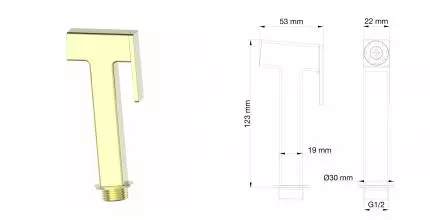 Лейка для гигиенического душа WONZON & WOGHAND, Брашированное золото (WW-88PQ02-BG) · Wonzon & Woghand, WW-88PQ02-BG Лейка для гигиенического душа WONZON & WOGHAND, Брашированное золото (WW-88PQ02-BG) · Wonzon & Woghand, WW-88PQ02-BG