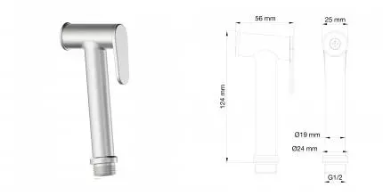 Лейка для гигиенического душа WONZON & WOGHAND, Брашированный никель (WW-88PQ01-BN) · Wonzon & Woghand, WW-88PQ01-BN