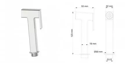 Лейка для гигиенического душа WONZON & WOGHAND, Брашированный никель (WW-88PQ02-BN) · Wonzon & Woghand, WW-88PQ02-BN