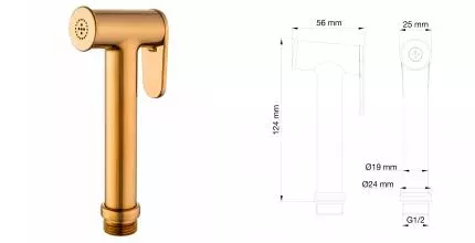Лейка для гигиенического душа WONZON & WOGHAND, Розовое золото (WW-88PQ01-RG) · Wonzon & Woghand, WW-88PQ01-RG
