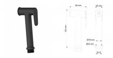 Лейка для гигиенического душа WONZON & WOGHAND, Черный матовый (WW-88PQ01-MB) · Wonzon & Woghand, WW-88PQ01-MB Лейка для гигиенического душа WONZON & WOGHAND, Черный матовый (WW-88PQ01-MB) · Wonzon & Woghand, WW-88PQ01-MB