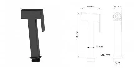 Лейка для гигиенического душа WONZON & WOGHAND, Черный матовый (WW-88PQ02-MB) · Wonzon & Woghand, WW-88PQ02-MB Лейка для гигиенического душа WONZON & WOGHAND, Черный матовый (WW-88PQ02-MB) · Wonzon & Woghand, WW-88PQ02-MB