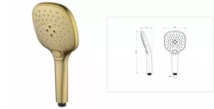 Лейка для душа WONZON & WOGHAND, Брашированное золото (WW-88SC02-BG) · без серии, Wonzon & Woghand, WW-88SC02-BG Лейка для душа WONZON & WOGHAND, Брашированное золото (WW-88SC02-BG) · без серии, Wonzon & Woghand, WW-88SC02-BG