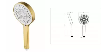 Лейка для душа WONZON & WOGHAND, Брашированное золото (WW-88SC03-BG) · без серии, Wonzon & Woghand, WW-88SC03-BG Лейка для душа WONZON & WOGHAND, Брашированное золото (WW-88SC03-BG) · без серии, Wonzon & Woghand, WW-88SC03-BG