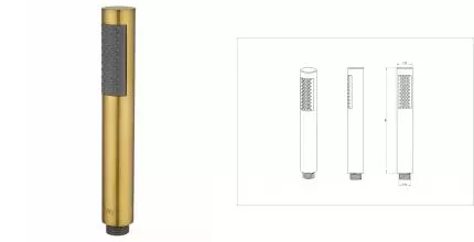 Лейка для душа WONZON & WOGHAND, Брашированное золото (WW-88SC04-BG) · без серии, Wonzon & Woghand, WW-88SC04-BG