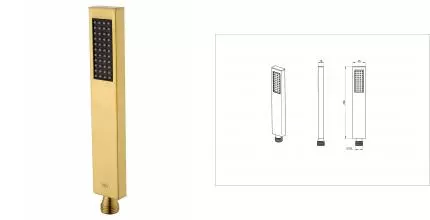 Лейка для душа WONZON & WOGHAND, Брашированное золото (WW-88SC06-BG) · без серии, Wonzon & Woghand, WW-88SC06-BG