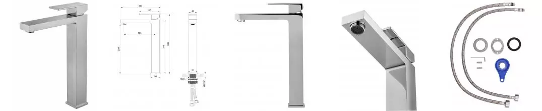 Смеситель для раковины «Wonzon & Woghand» Cube WW-88239016-CR хром Смеситель для раковины «Wonzon & Woghand» Cube WW-88239016-CR хром