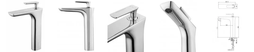 Смеситель для раковины «Wonzon & Woghand» Shark WW-481102-CR хром Смеситель для раковины «Wonzon & Woghand» Shark WW-481102-CR хром