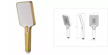 Лейка для душа WONZON & WOGHAND, Брашированное золото (WW-88SC08-BG) · без серии, Wonzon & Woghand, WW-88SC08-BG Лейка для душа WONZON & WOGHAND, Брашированное золото (WW-88SC08-BG) · без серии, Wonzon & Woghand, WW-88SC08-BG