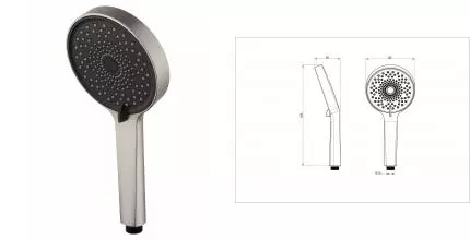 Лейка для душа WONZON & WOGHAND, Брашированный никель (WW-88SC03-BN) · без серии, Wonzon & Woghand, WW-88SC03-BN