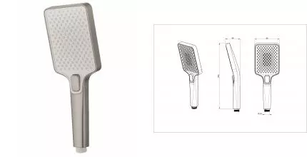 Лейка для душа WONZON & WOGHAND, Брашированный никель (WW-88SC08-BN) · без серии, Wonzon & Woghand, WW-88SC08-BN