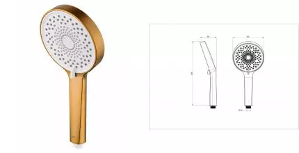 Лейка для душа WONZON & WOGHAND, Розовое золото (WW-88SC03-RG) · без серии, Wonzon & Woghand, WW-88SC03-RG