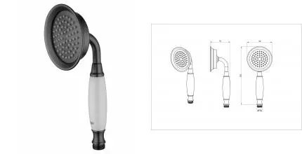 Лейка для душа WONZON & WOGHAND, Темный графит (WW-88SC07-BGM) · без серии, Wonzon & Woghand, WW-88SC07-BGM