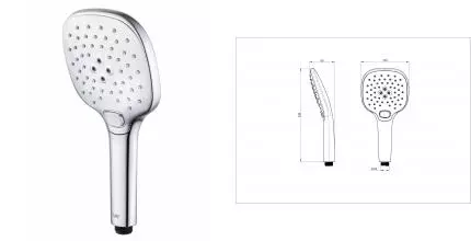 Лейка для душа WONZON & WOGHAND, Хром (WW-88SC02-CR) · без серии, Wonzon & Woghand, WW-88SC02-CR Лейка для душа WONZON & WOGHAND, Хром (WW-88SC02-CR) · без серии, Wonzon & Woghand, WW-88SC02-CR
