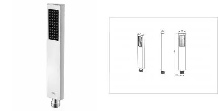 Лейка для душа WONZON & WOGHAND, Хром (WW-88SC06-CR) · без серии, Wonzon & Woghand, WW-88SC06-CR