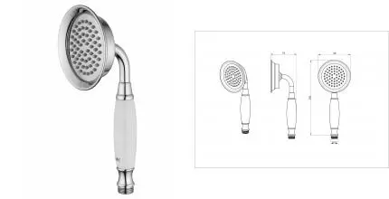 Лейка для душа WONZON & WOGHAND, Хром (WW-88SC07-CR) · без серии, Wonzon & Woghand, WW-88SC07-CR