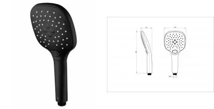 Лейка для душа WONZON & WOGHAND, Черный матовый (WW-88SC02-MB) · без серии, Wonzon & Woghand, WW-88SC02-MB Лейка для душа WONZON & WOGHAND, Черный матовый (WW-88SC02-MB) · без серии, Wonzon & Woghand, WW-88SC02-MB