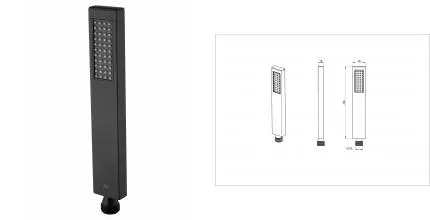 Лейка для душа WONZON & WOGHAND, Черный матовый (WW-88SC06-MB) · без серии, Wonzon & Woghand, WW-88SC06-MB