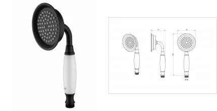 Лейка для душа WONZON & WOGHAND, Черный матовый (WW-88SC07-MB) · без серии, Wonzon & Woghand, WW-88SC07-MB