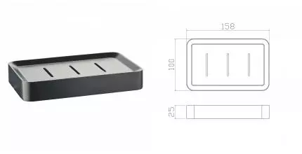 Мыльница с держателем WONZON & WOGHAND CARBON, Чёрный (WW-7732) · Carbon, Wonzon & Woghand, WW-7732