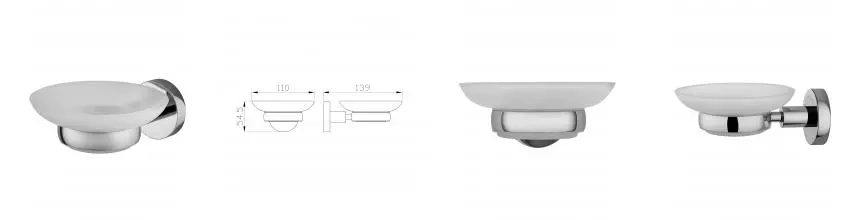 Мыльница с держателем WONZON & WOGHAND EASY, Хром (WW-8122) · Easy, Wonzon & Woghand, WW-8122