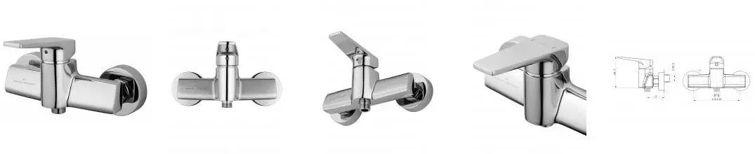 Смеситель для душа «Wonzon & Woghand» Athens WW-084101-CR хром Смеситель для душа «Wonzon & Woghand» Athens WW-084101-CR хром