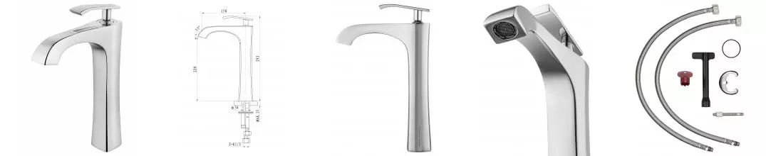 Смеситель для раковины высокий WONZON & WOGHAND TRIUMPH, Хром (WW-561104-CR) · Triumph, Wonzon & Woghand, WW-561104-CR