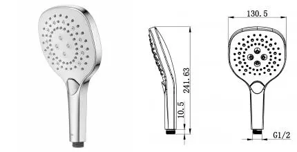 Душевая лейка WONZON & WOGHAND, Хром (WW-981358-CR) · без серии, Wonzon & Woghand, WW-981358-CR