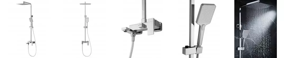 Душевая система WONZON & WOGHAND CUBE 2.0, Хром (WW-88047068-CR) · Cube 2.0, Wonzon & Woghand, WW-88047068-CR