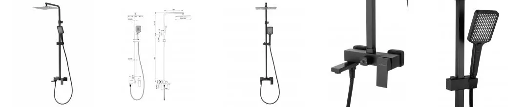 Душевая система WONZON & WOGHAND CUBE, Черный матовый (WW-88739016-MB) · Cube, Wonzon & Woghand, WW-88739016-MB