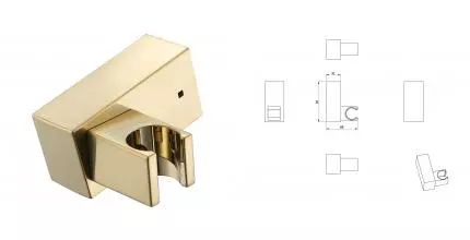 Настенный держатель WONZON & WOGHAND, Брашированное золото (WW-994201-BG) · Wonzon & Woghand, WW-994201-BG