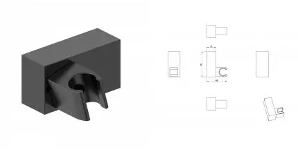 Настенный держатель WONZON & WOGHAND, Чёрный матовый (WW-994201-MB) · Wonzon & Woghand, WW-994201-MB