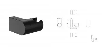 Настенный держатель WONZON & WOGHAND, Чёрный матовый (WW-994207-MB) · Wonzon & Woghand, WW-994207-MB