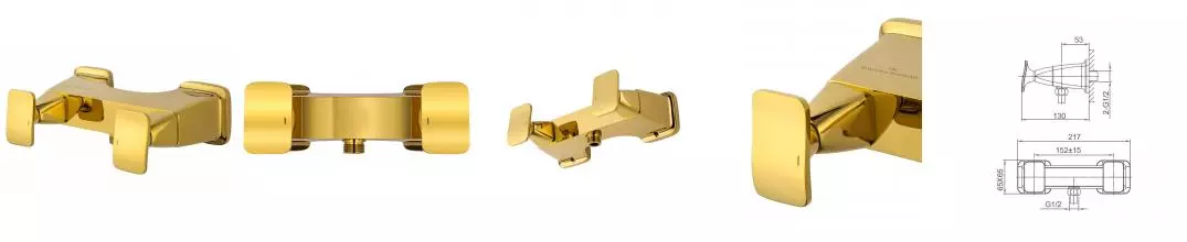 Смеситель для душа «Wonzon & Woghand» Shakespeare WW-654101-DG тёмное золото Смеситель для душа «Wonzon & Woghand» Shakespeare WW-654101-DG тёмное золото