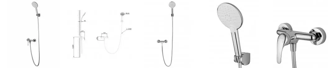 Смеситель для душа WONZON & WOGHAND, Хром (WW-4540-CR) · без серии, Wonzon & Woghand, WW-4540-CR