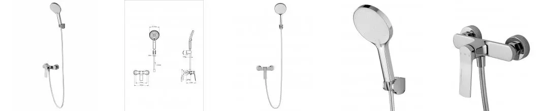 Смеситель для душа WONZON & WOGHAND, Хром (WW-B2585-CR) · без серии, Wonzon & Woghand, WW-B2585-CR