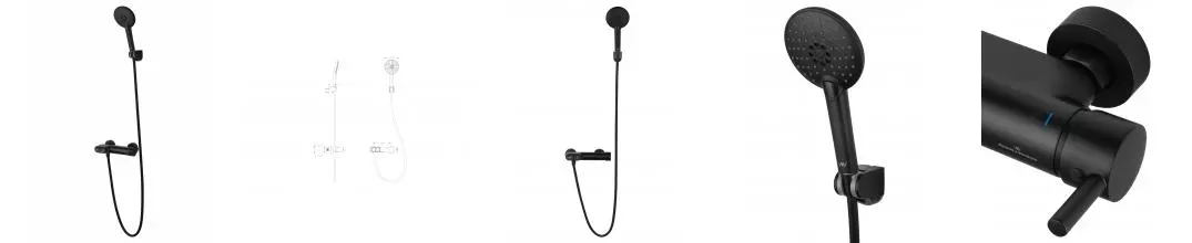 Смеситель для душа с встроенным изливом WONZON & WOGHAND MUSE Corno, Черный матовый (WW-A30902-MB) · Muse, Wonzon & Woghand, WW-A30902-MB