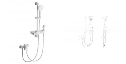 Смеситель для душа с гарнитуром WONZON & WOGHAND, Белый матовый (WW-A31003-MW) · без серии, Wonzon & Woghand, WW-A31003-MW Смеситель для душа с гарнитуром WONZON & WOGHAND, Белый матовый (WW-A31003-MW) · без серии, Wonzon & Woghand, WW-A31003-MW