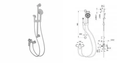 Смеситель для душа с гарнитуром WONZON & WOGHAND, Белый матовый (WW-A4888-MW) · без серии, Wonzon & Woghand, WW-A4888-MW