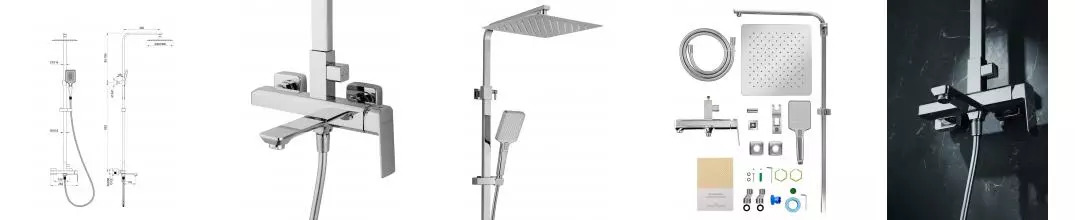 Душевая система WONZON & WOGHAND DIAMOND, Хром (WW-88739011-CR) · Diamond, Wonzon & Woghand, WW-88739011-CR