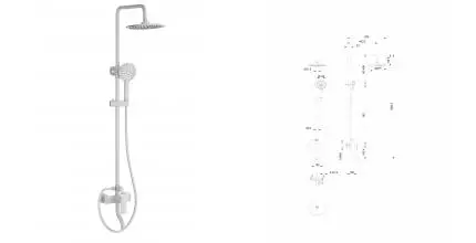 Душевая система WONZON & WOGHAND Line, Белый матовый (WW-AE3354-MW) · Line, Wonzon & Woghand, WW-AE3354-MW Душевая система WONZON & WOGHAND Line, Белый матовый (WW-AE3354-MW) · Line, Wonzon & Woghand, WW-AE3354-MW