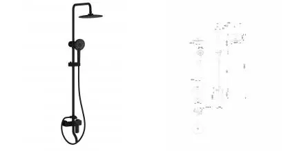Душевая система WONZON & WOGHAND Line, Чёрный матовый (WW-AE3354-MB) · Line, Wonzon & Woghand, WW-AE3354-MB Душевая система WONZON & WOGHAND Line, Чёрный матовый (WW-AE3354-MB) · Line, Wonzon & Woghand, WW-AE3354-MB