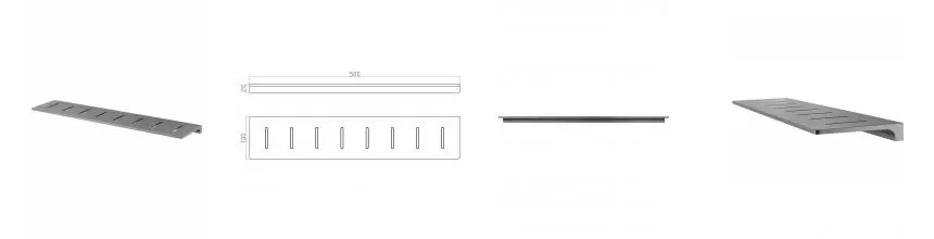 Полка для ванной WONZON & WOGHAND ECLIPSE, Тёмный графит (WW-9127-BGM) · Eclipse, Wonzon & Woghand, WW-9127-BGM