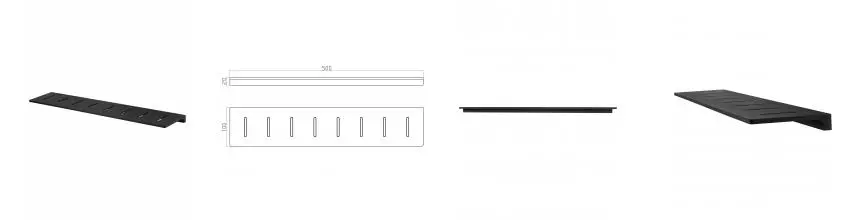 Полка для ванной WONZON & WOGHAND ECLIPSE, Чёрный (WW-9127-BL) · Eclipse, Wonzon & Woghand, WW-9127-BL