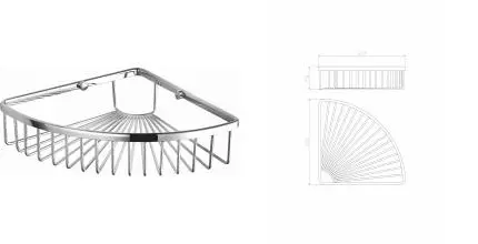 Полка для ванной угловая WONZON & WOGHAND, Хром (WW-4118) · Wonzon & Woghand, WW-4118