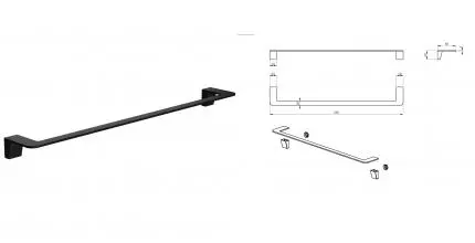 Полотенцедержатель WONZON & WOGHAND, Чёрный матовый (WW-V2101-MB) · Wonzon & Woghand, WW-V2101-MB