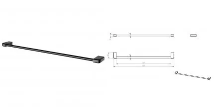 Полотенцедержатель WONZON & WOGHAND, Чёрный матовый (WW-V3101-MB) · Wonzon & Woghand, WW-V3101-MB