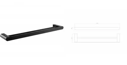 Полотенцедержатель двойной WONZON & WOGHAND CARBON, Чёрный (WW-7711) · Carbon, Wonzon & Woghand, WW-7711