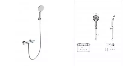 Смеситель для душа «Wonzon & Woghand» Inn 3 WW-B2003-A-CR с термостатом хром Смеситель для душа «Wonzon & Woghand» Inn 3 WW-B2003-A-CR с термостатом хром